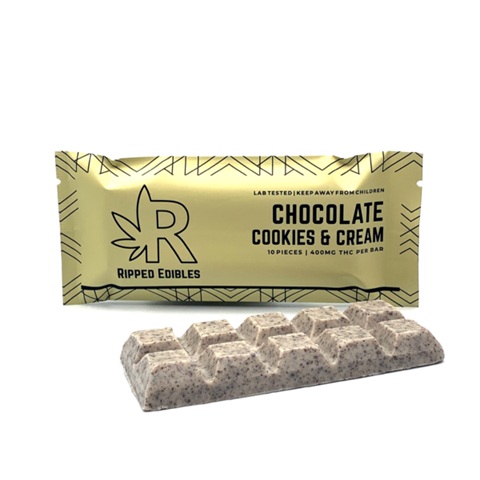 RIPPED EDIBLES – Cookies & Cream Chocolate Bar AU